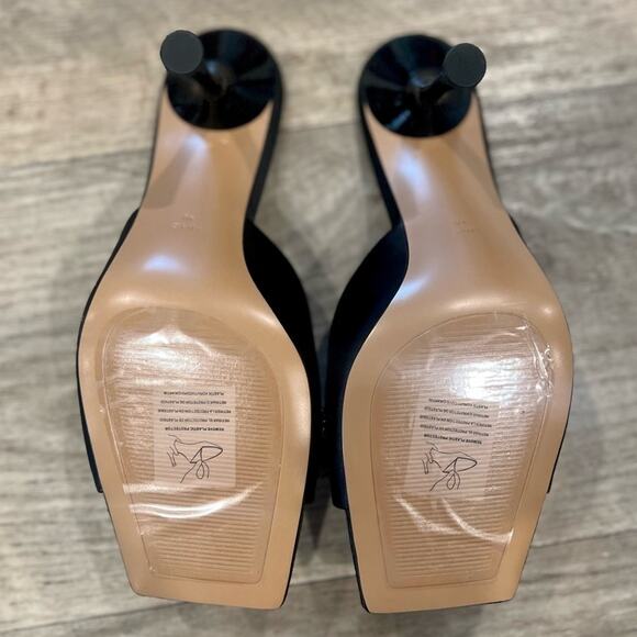 RARE MANGO Bow Rhinestone Heels NWT | Black Square Toe | Sz 7.5 & 9 - Picture 7 of 12